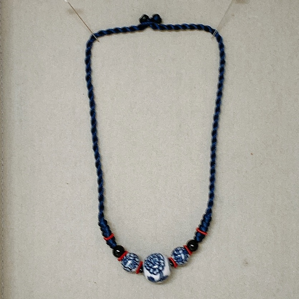 Chinese style necklace, flower, handmade jewelry